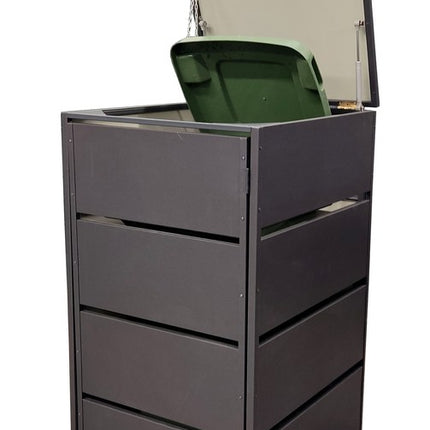 RattanArt Afvalbak Ombouw, Container Cover, RAL 7016 Antraciet - Dubbel - Gelat