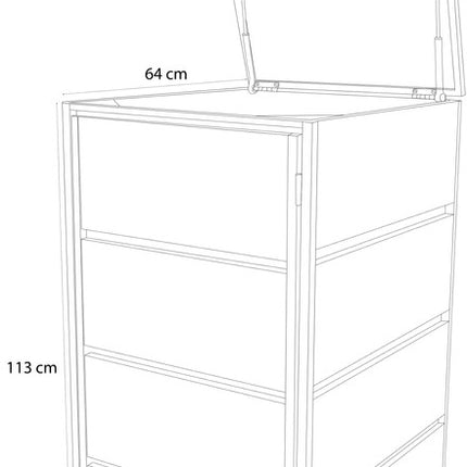 RattanArt Afvalbak Ombouw, Container Cover, RAL 7016 Antraciet - Dubbel - Gelat