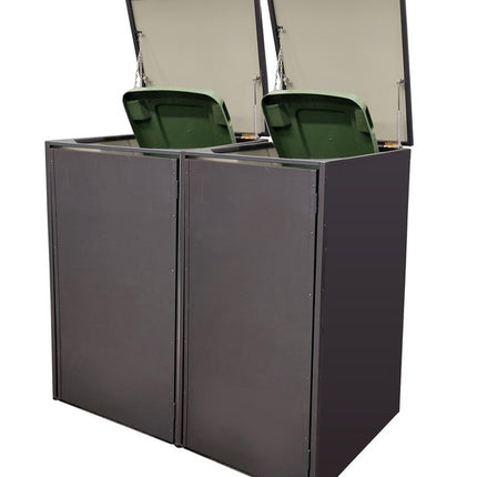 RattanArt Afvalbak Ombouw - Triple - Volledig - RAL 7016 Antraciet