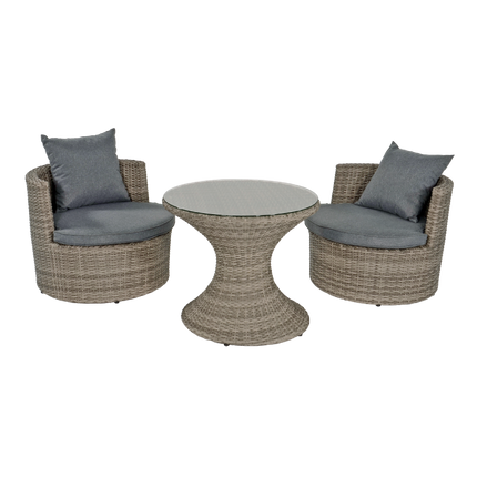 Coffee set - Ancona Cloud - Duoset - Grijs - Wicker