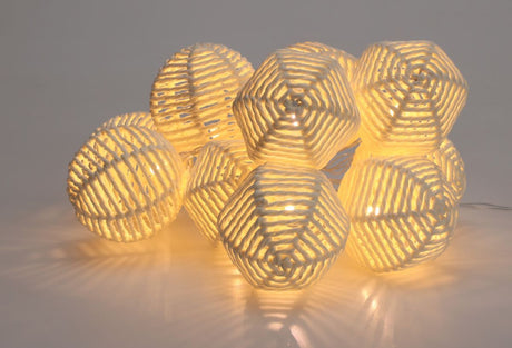 Lichtsnoer Met 10 Lampionnen - 1.35M - Op Batterijen - Met Timer
