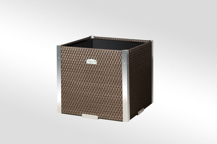 Bloembak 46x46x46 cm met Aluminium Elementen, In verschillende kleuren