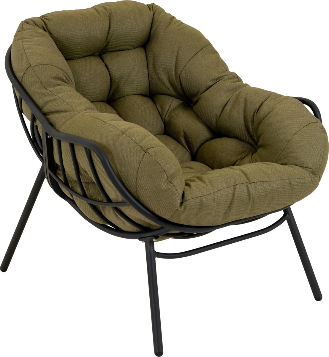 Relax stoel Cozy Olive in Grijs en Groen kleur