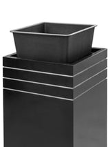 Design plantenbak L 74 x B 38 x H 75 cm (inclusief wielplateau en inzetbak)