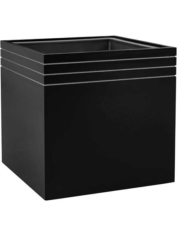 Design plantenbak  L 48 x B 48 x H 48 cm (inclusief wielplateau en inzetbak)