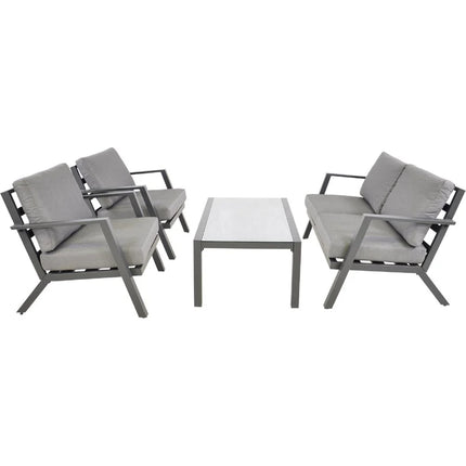 Loungeset Marah – Stijlvolle Comfort in Mat Charcoal