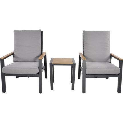 Set lounge stoelen - Grijs - 2-delig - Wicker