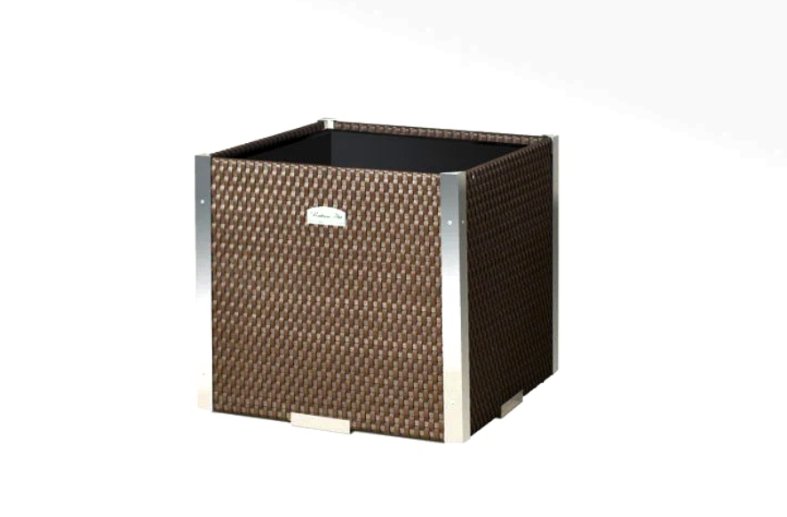 Bloembak 46x46x46 cm met Aluminium Elementen, In verschillende kleuren