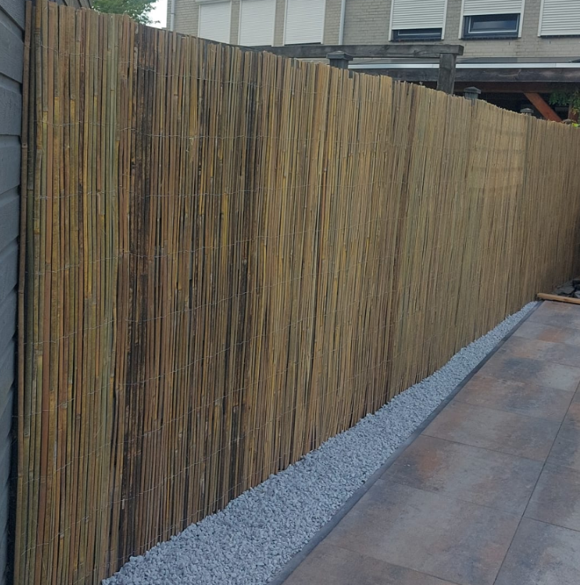Gespleten Bamboematten 5 meter lang