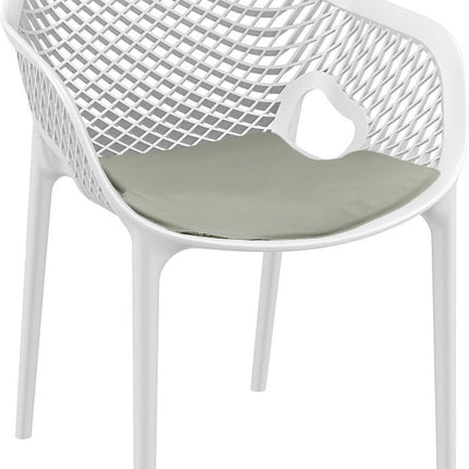 Baratti Carva Stapelbare Tuinstoel Met Armleuning Wit (Per 2 Stuks)