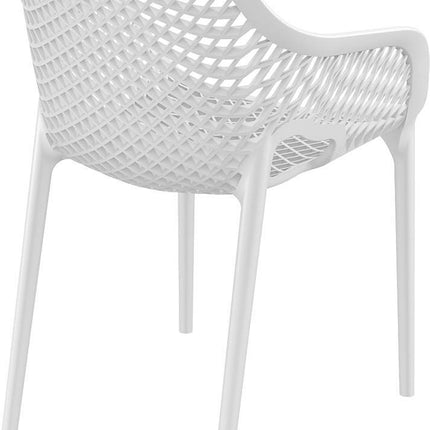 Baratti Carva Stapelbare Tuinstoel Met Armleuning Wit (Per 2 Stuks)