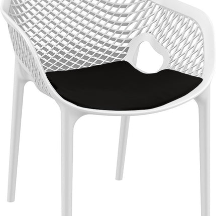Baratti Carva Stapelbare Tuinstoel Met Armleuning Wit (Per 2 Stuks)