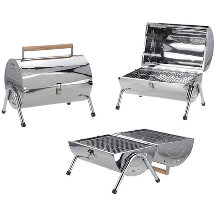 Bbq Cilinder - Barbecue Met Dubbel Grilloppervlak - Houtskool