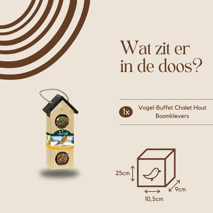 Bird-Buffet | Chalet feeder vogelhuisje voor Boomklevers